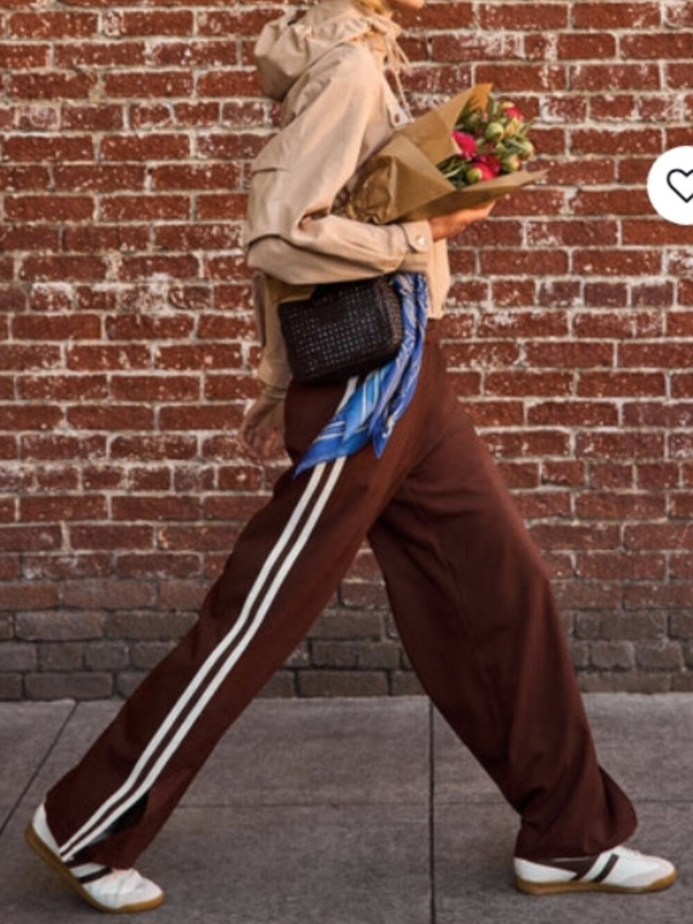 Evereve | Tala Track Pants Brown M NWT